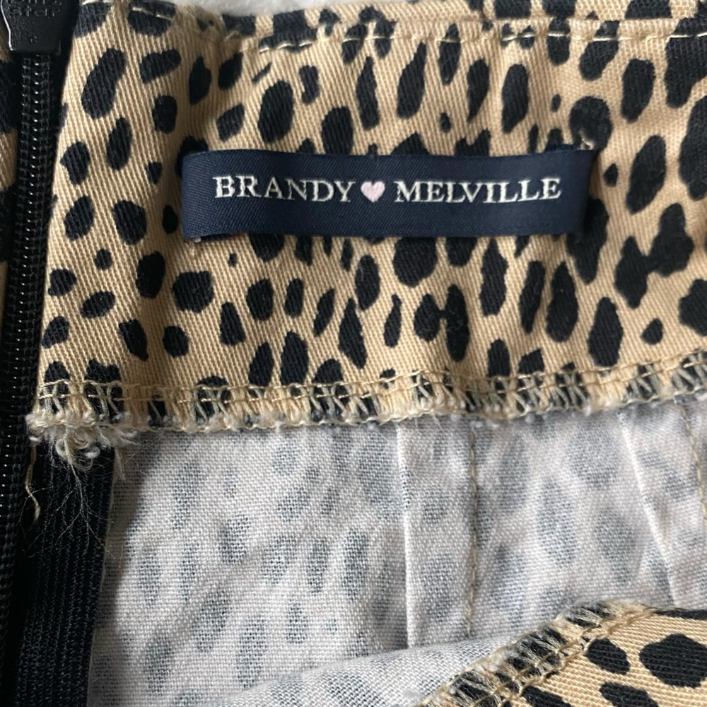 BRANDY MELVILLE Leopard Print Mini Skirt- FITS SIZE Small / Junior 3 - Picture 8 of 11